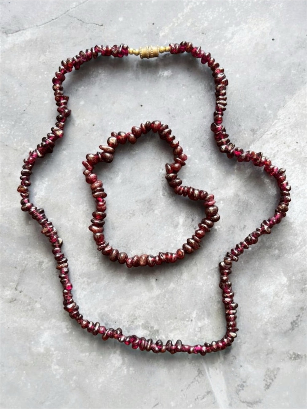 Rare Rhodolite Garnet Necklace & Bracelet Set | 17 IN | Gemstone